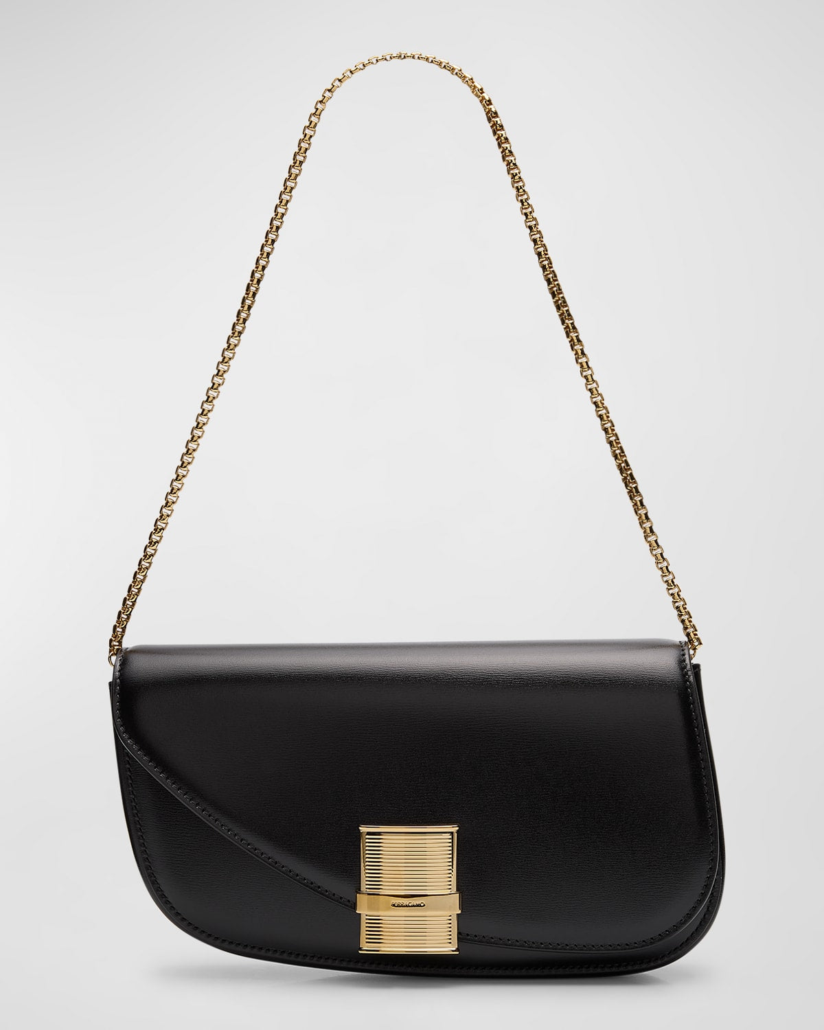 Ferragamo Fiamma Calf Leather Shoulder Bag