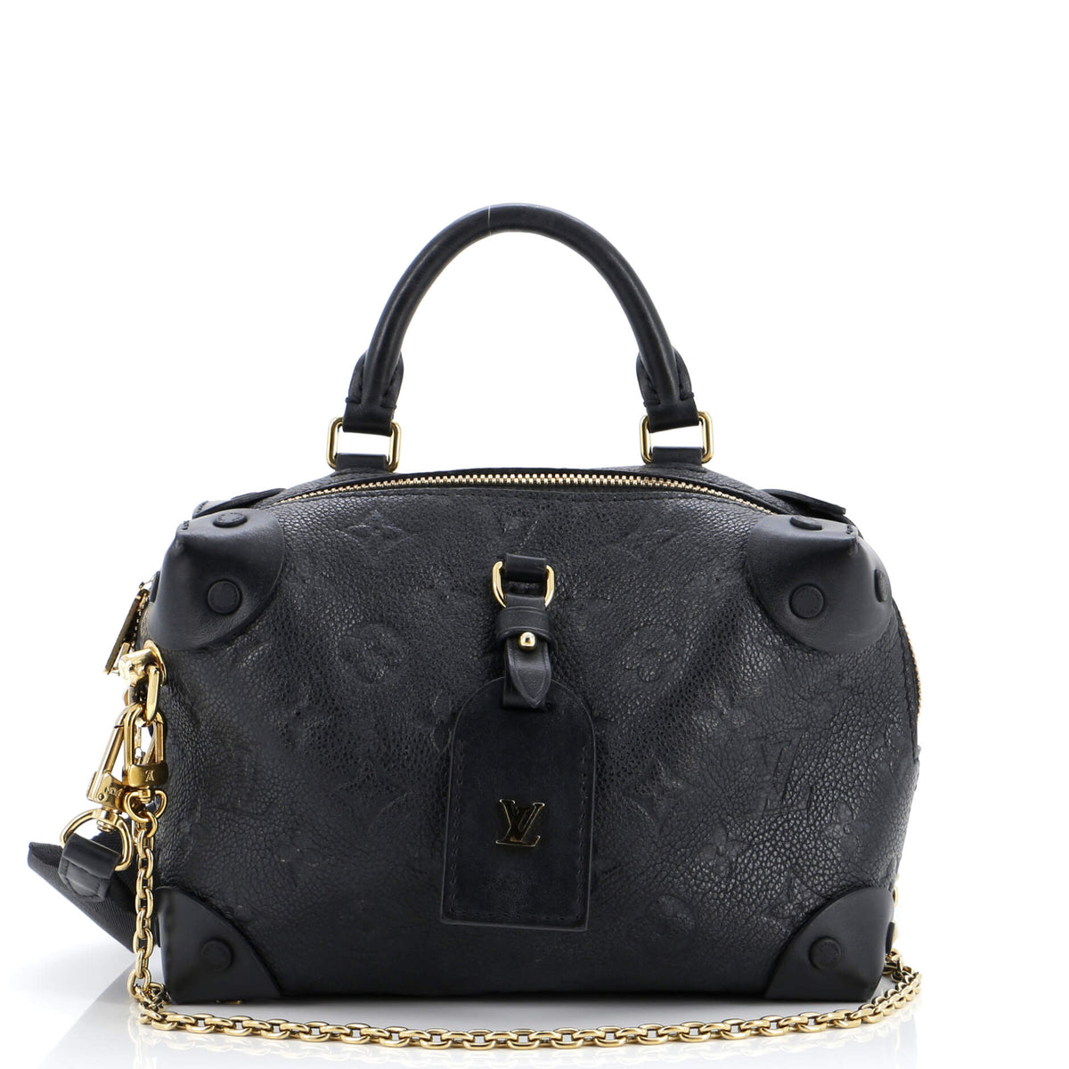 Louis Vuitton Petite Malle Souple Handbag Monogram Empreinte Leather