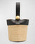 Mini Anagram Pebble Raffia Bucket Bag