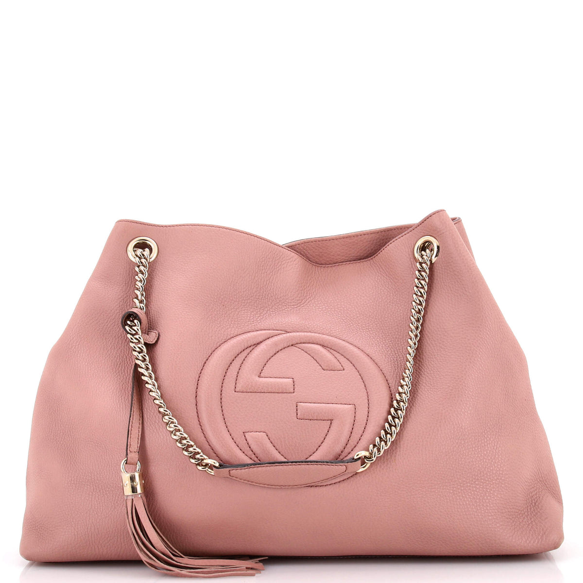 Gucci GUCCI Soho Chain Strap Shoulder Bag Leather Large