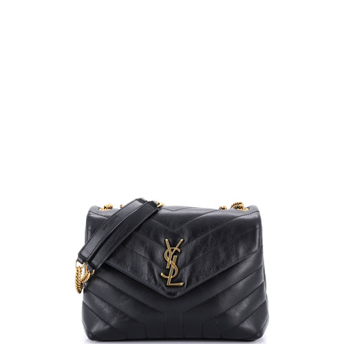 Loulou Shoulder Bag Matelasse Chevron Leather Small