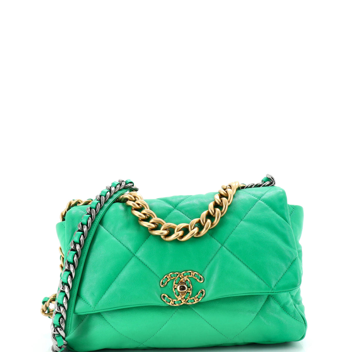 Chanel CHANEL 19 Flap Bag Quilted Leather Large