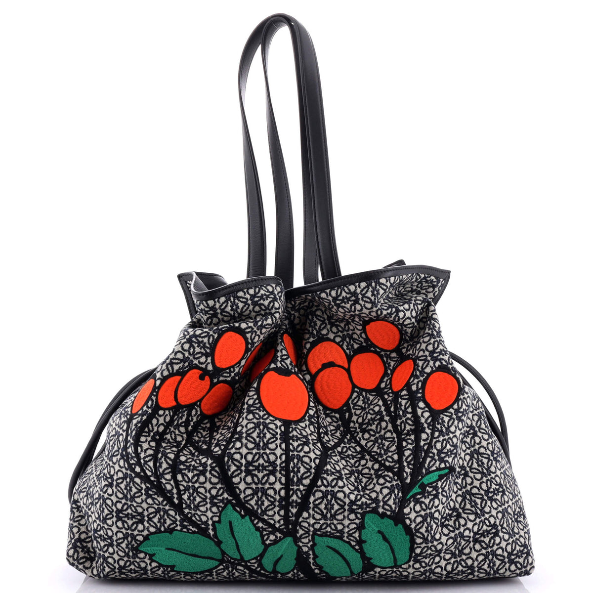 Loewe LOEWE Flamenco Knot Bag Embroidered Anagram Jacquard XL