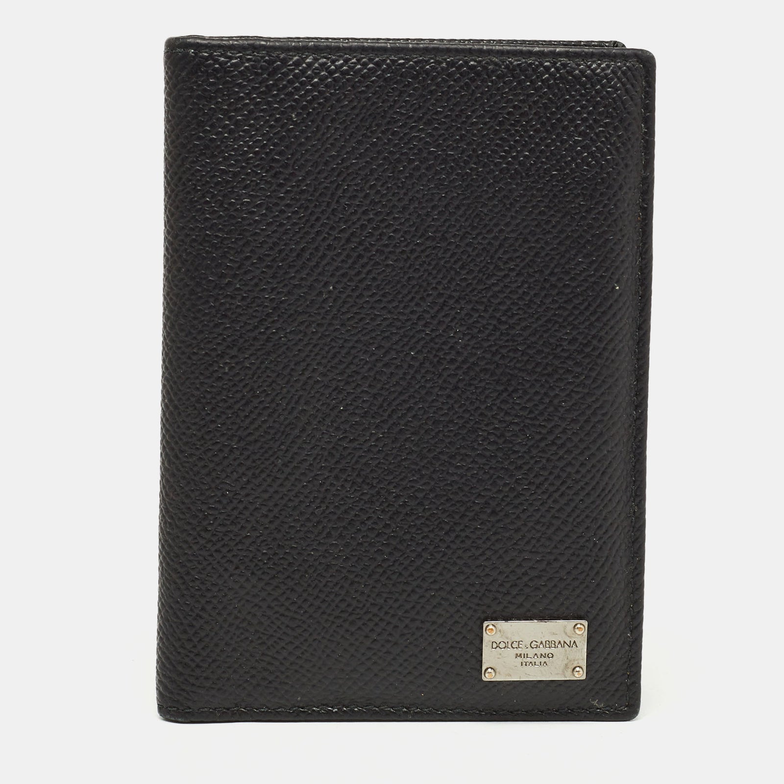 Dolce & Gabbana Dolce and Gabbana Black Leather Logo Bifold Card Case