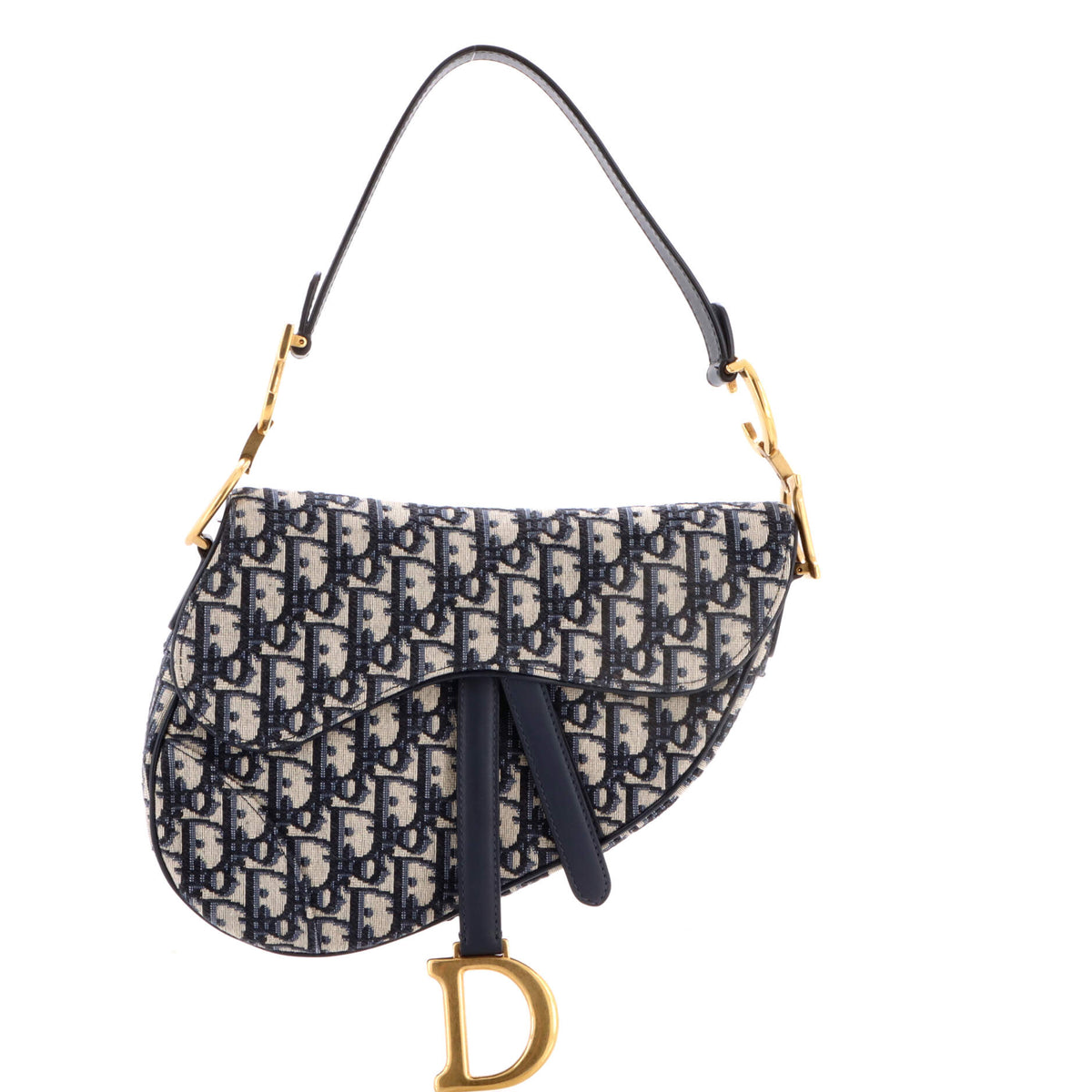 Christian Dior Saddle Handbag Oblique Canvas Medium