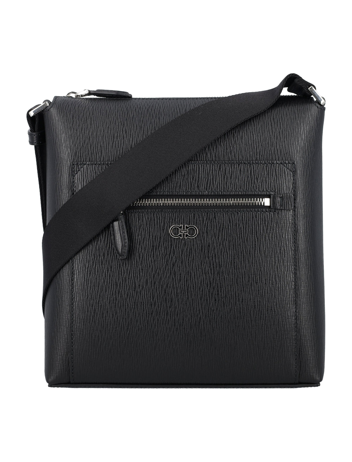 Ferragamo Men's Gancini Cross Body Bag in Black | 24A240974753416 Color NERO