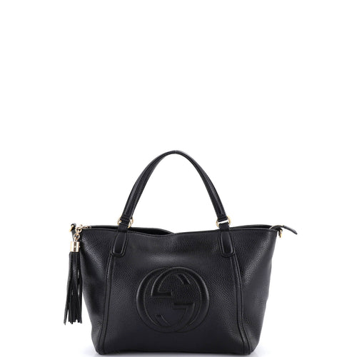 GUCCI Soho Convertible Top Handle Bag Leather Small