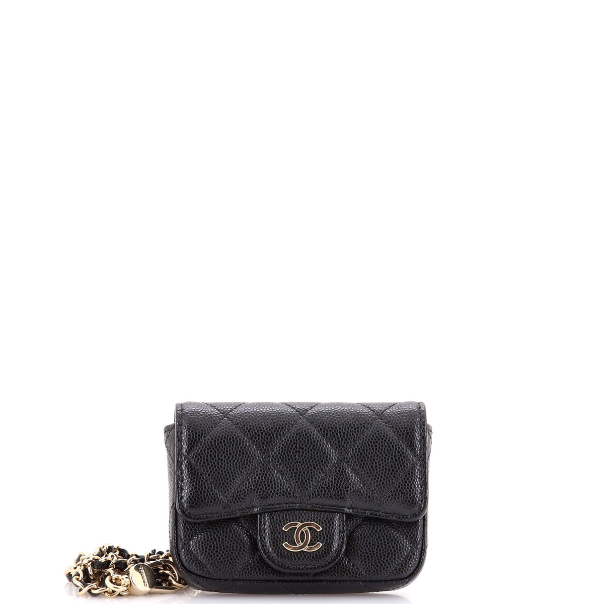 Chanel CHANEL Classic Flap Chain Belt Bag Quilted Caviar Mini