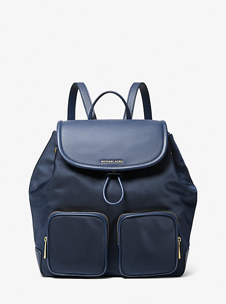 MK Cara Large Nylon Backpack - Blue - Michael Kors