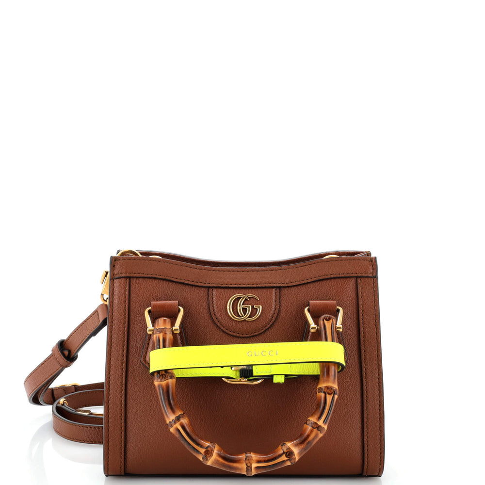 GUCCI Diana NM Tragetasche aus Leder mit Bambusgriff, Mini