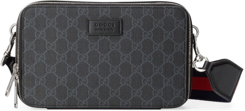 Gucci Men's Gg Supreme Fabric Shoulder-Bag in Black | 774161K5RLN Color 1095