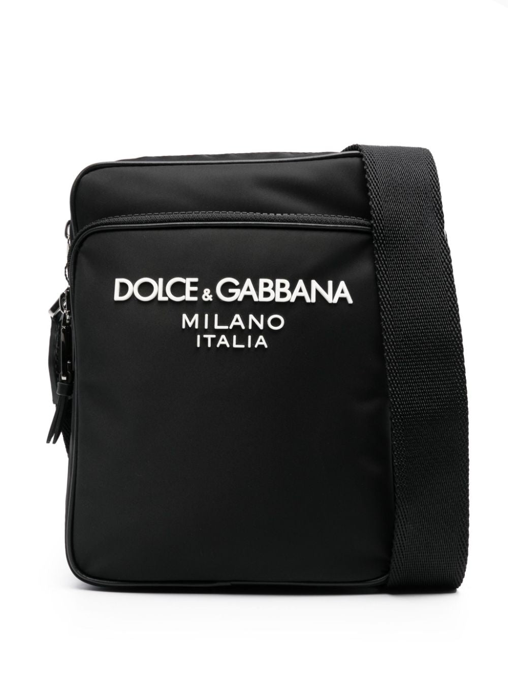 Dolce & Gabbana Men's Nylon Crossbody Bag in Black | Size UNI | BM2294AG1828B956