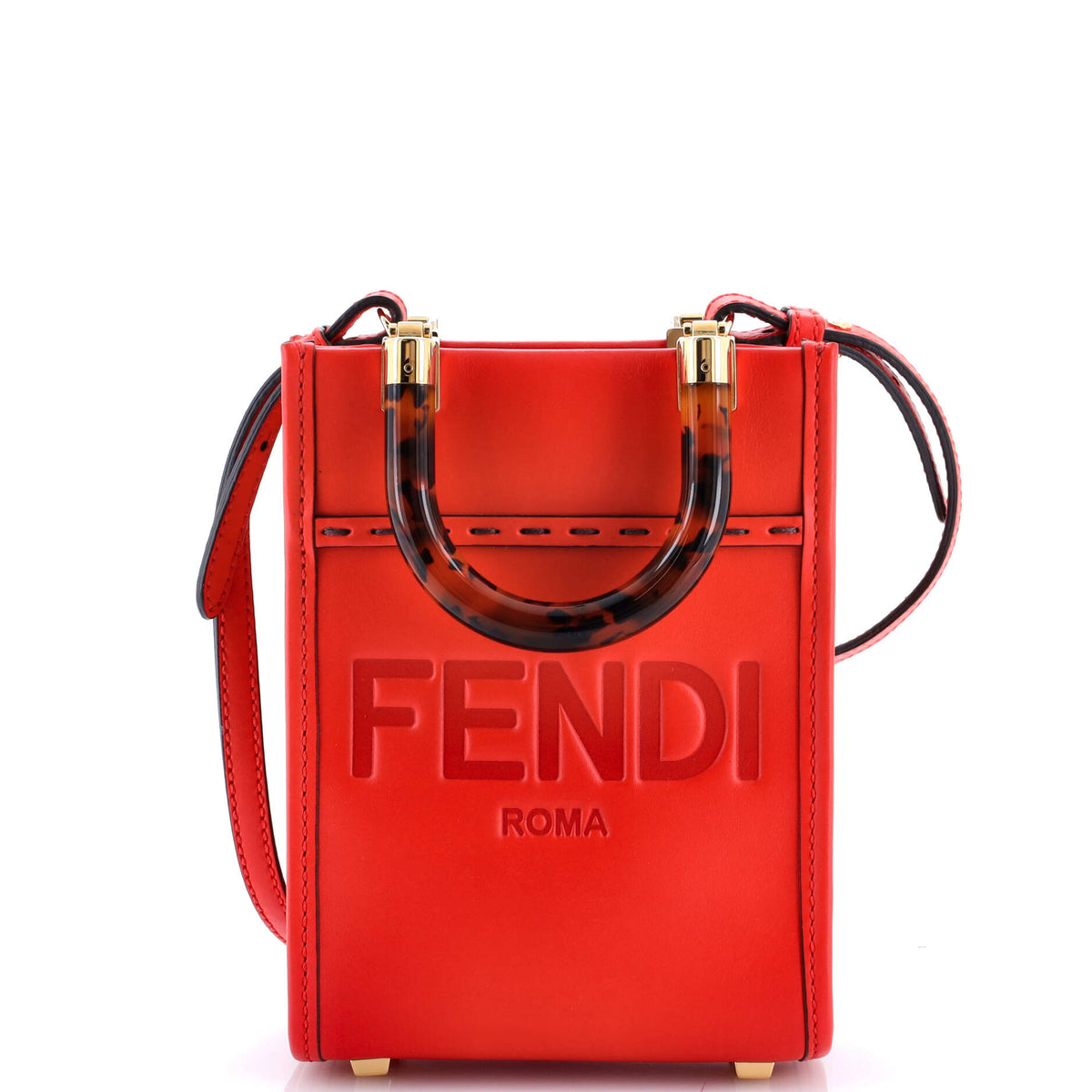 Fendi FENDI Sunshine Shopper Tote Leather Mini