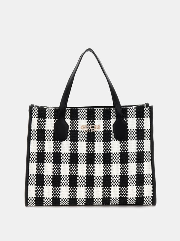 Guess Silvana Vichy-Print Handbag