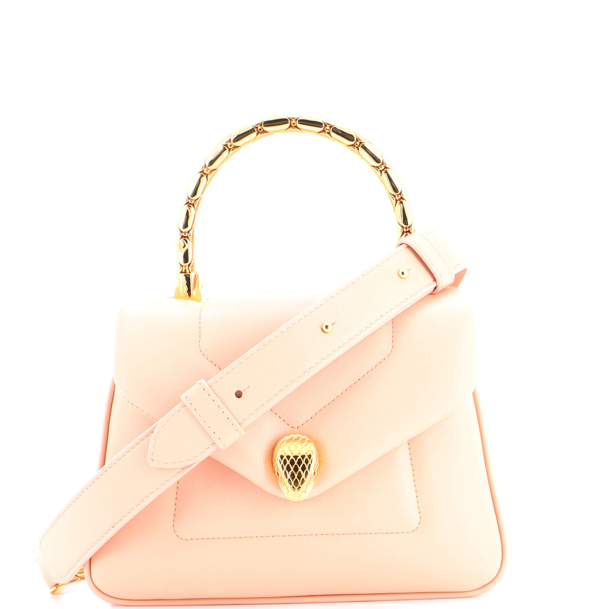 Bvlgari BVLGARI Serpenti Reverse Top Handle Bag Leather Small