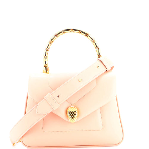 BVLGARI Serpenti Reverse Top Handle Bag Leather Small