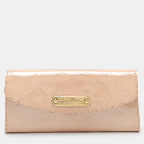 Beige Monogram Vernis Leather Sunset Boulevard Clutch