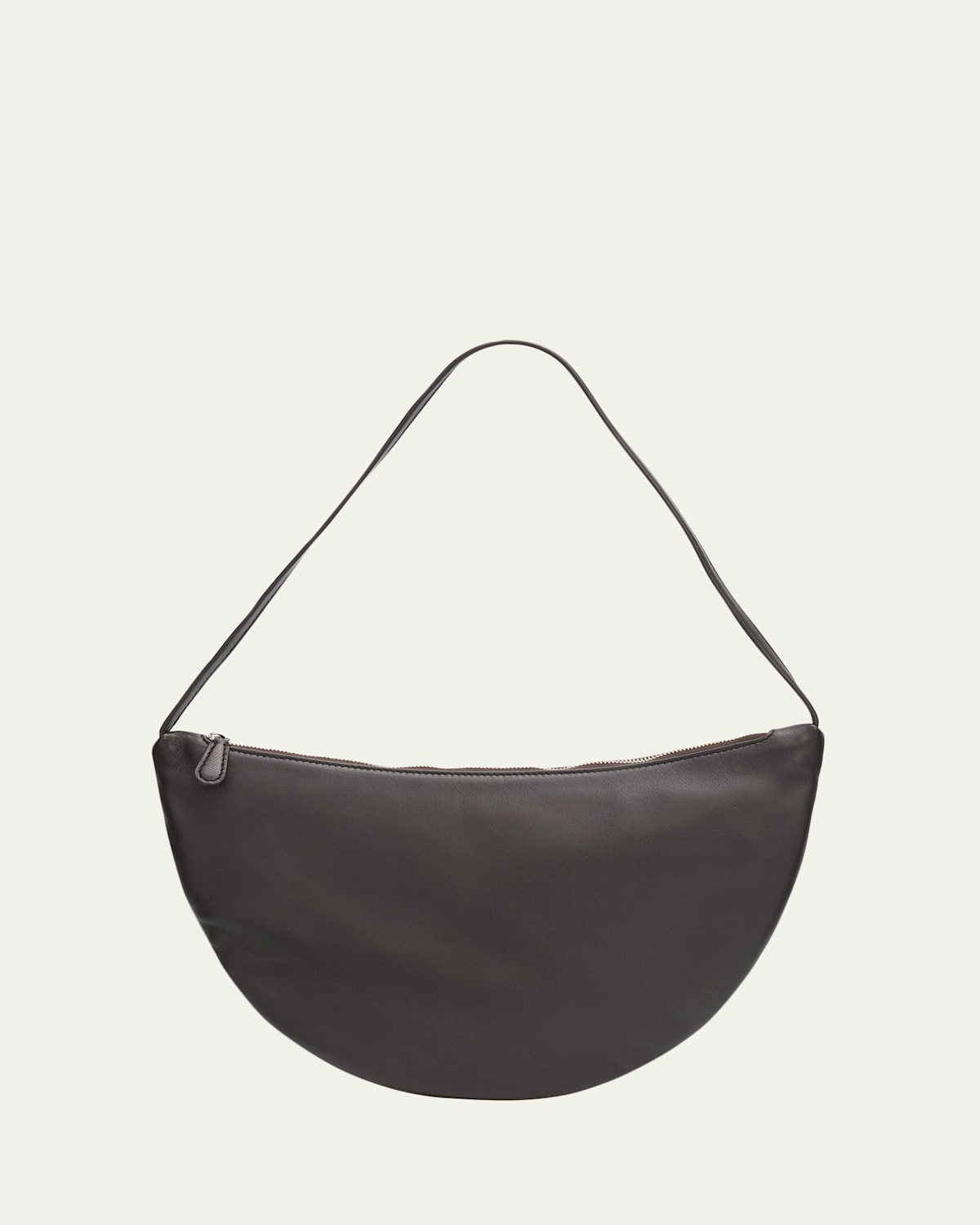 The Row Izzy Small Crescent Shoulder Bag in Leather
