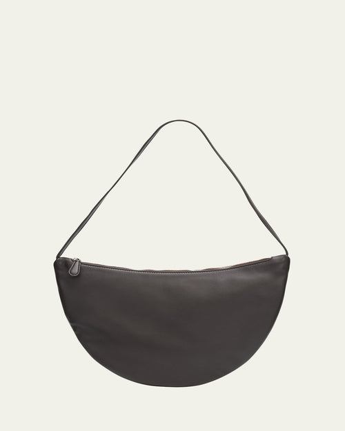 Izzy Small Crescent Shoulder Bag in Leather