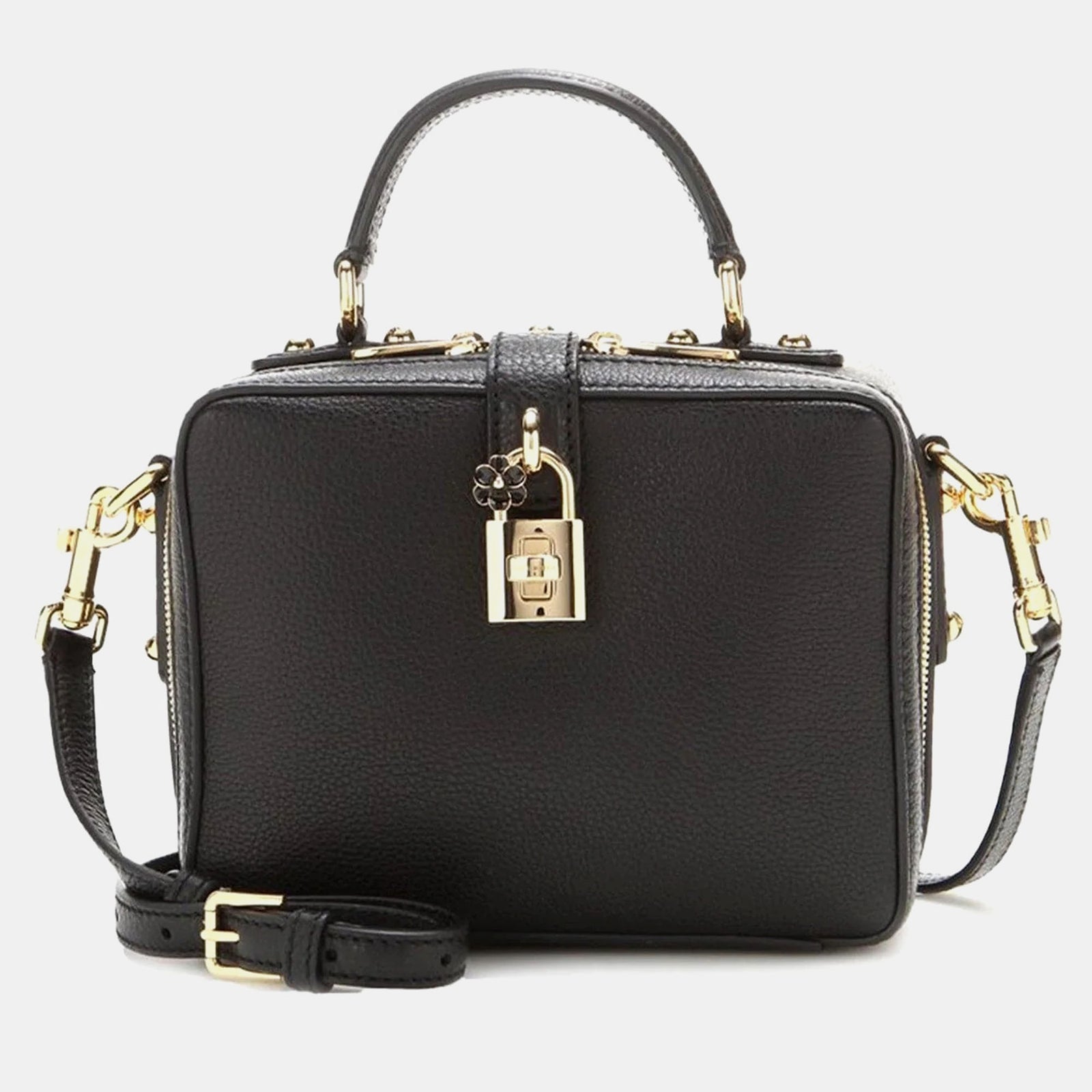 Dolce & Gabbana Mini sac à main Welcome en cuir noir