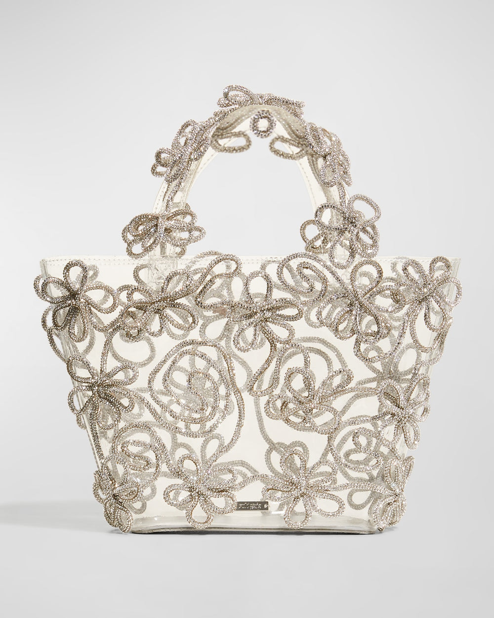 Bloom Embellished Clear Tote Bag