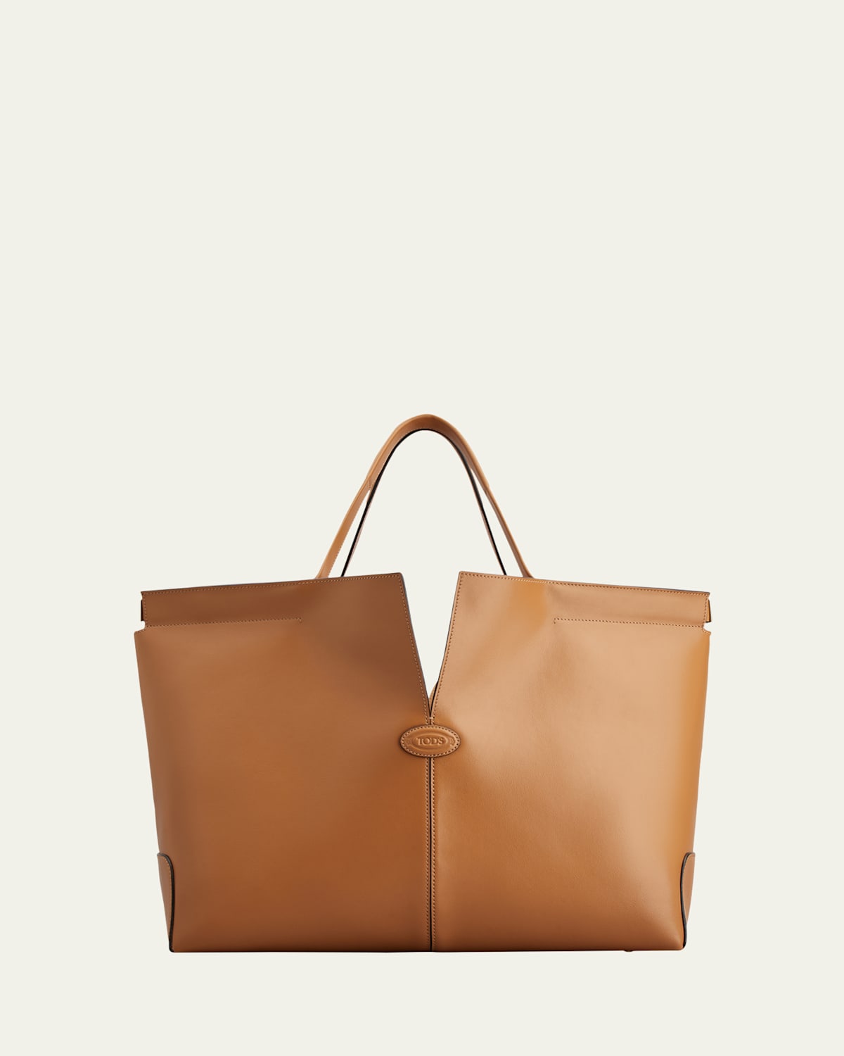 Tod's Media Calf Leather Shopper Tote Bag