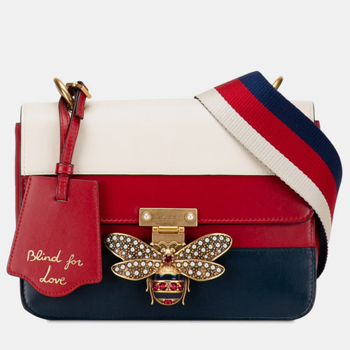 Tricolour Leather Medium Queen Margaret Shoulder Bags
