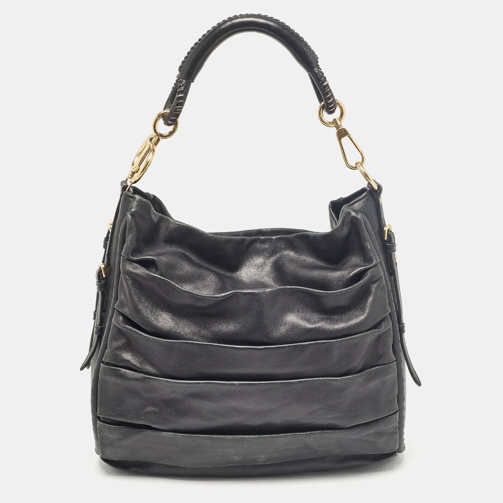 Dior Libertine Hobo aus schwarzem Leder