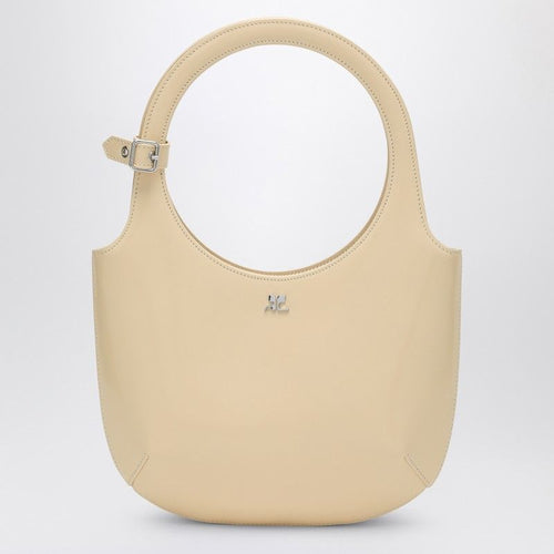 Women's Holy Iced Leather Bag Soft Butter in Beige | 224GSA102CV0033