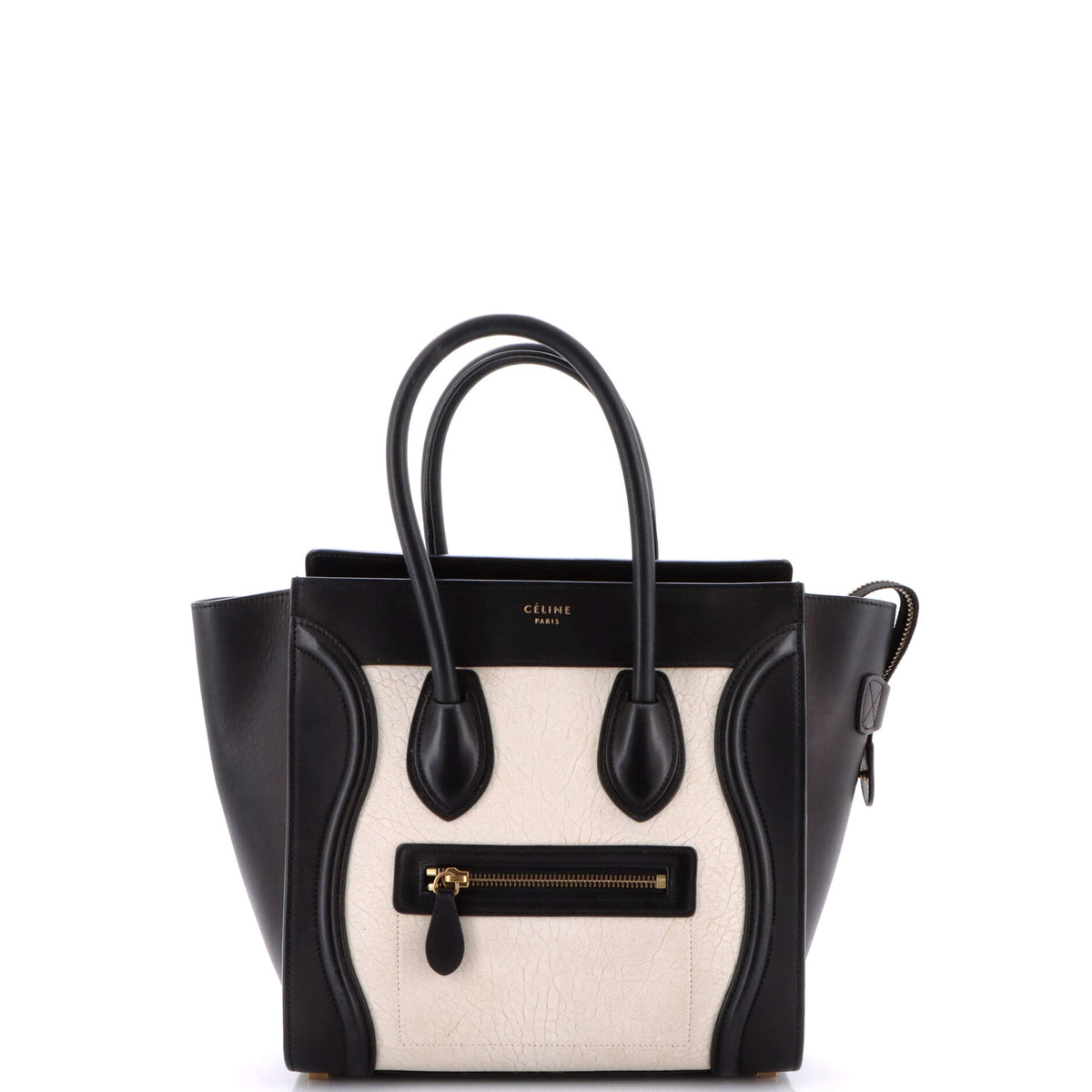 Celine CELINE Bicolor Luggage Bag Leather Micro