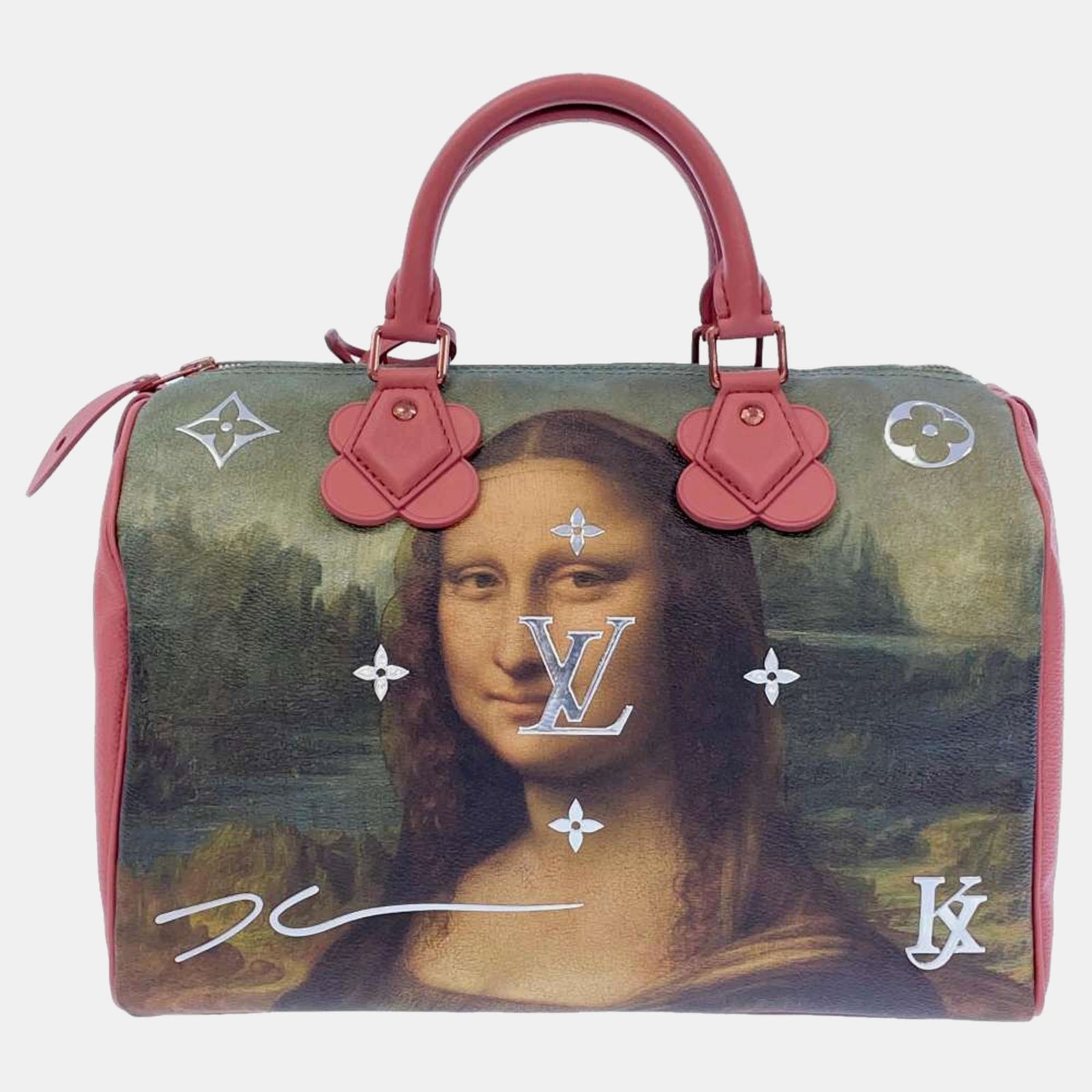 Louis Vuitton Speedy 30 Leonardo Da Vinci Umhängetasche mit Grafikdruck aus der Masters Collection