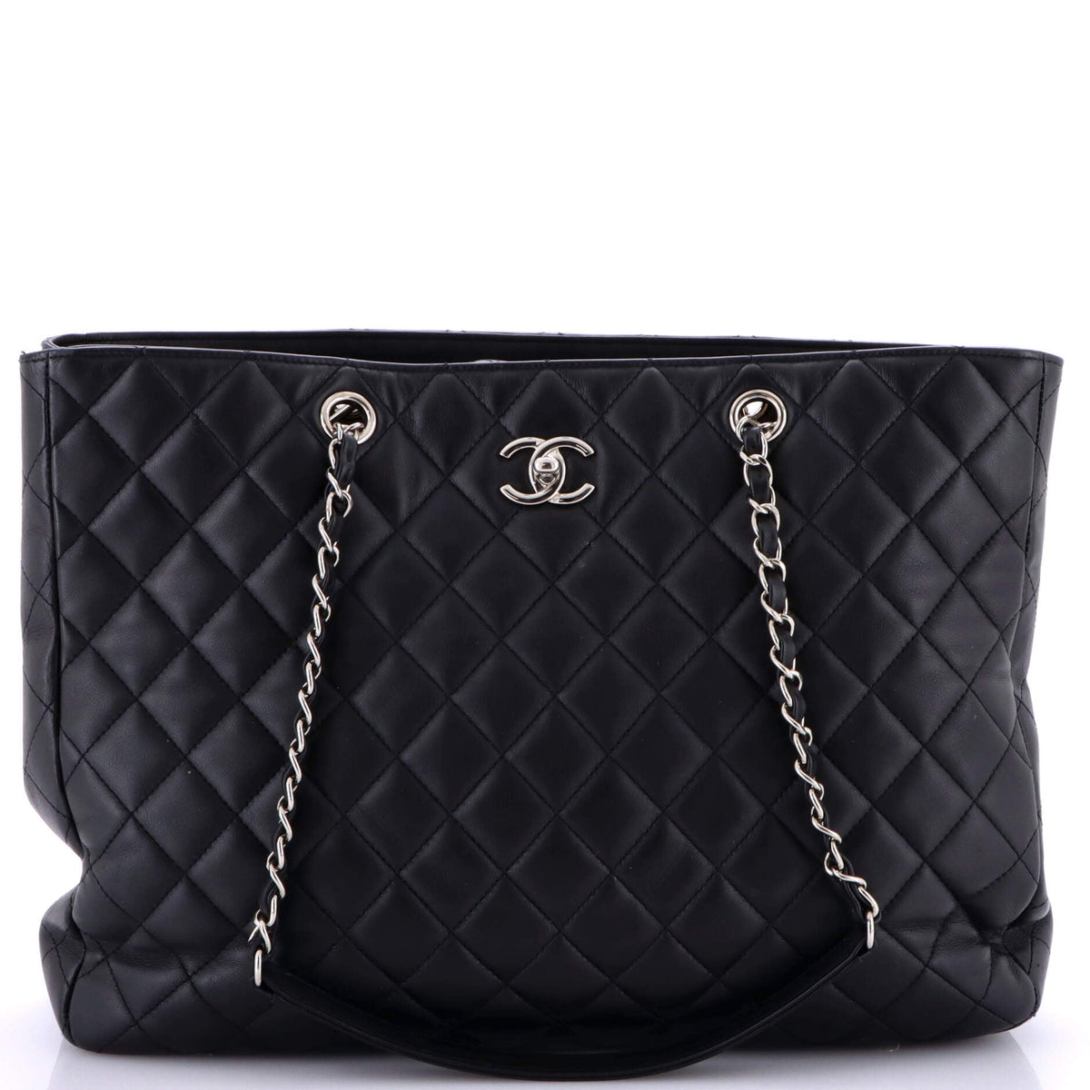 Chanel CHANEL Classic CC Shopping Tote Quilted Calfskin Large
