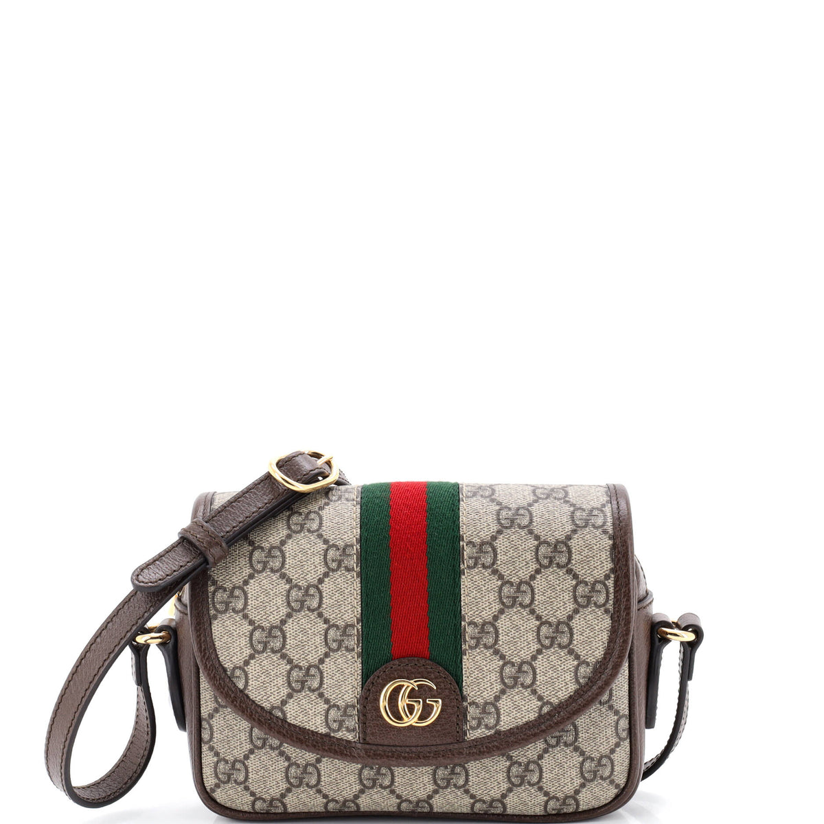 Gucci GUCCI Ophidia Flap Shoulder Bag GG Coated Canvas Mini