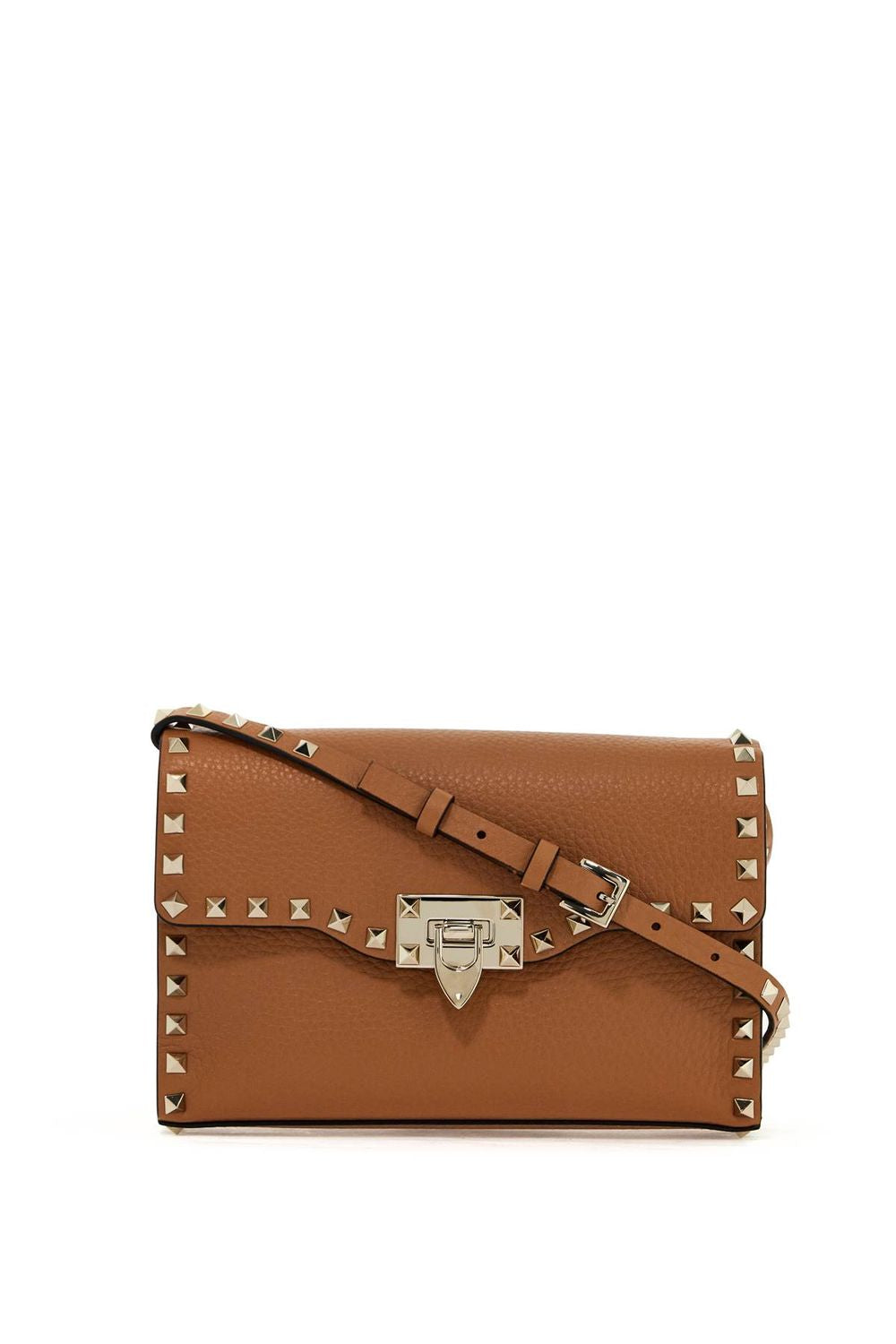 Women's Rockstud Small Crossbody Bag in Marrone | 5W2B0181VSF