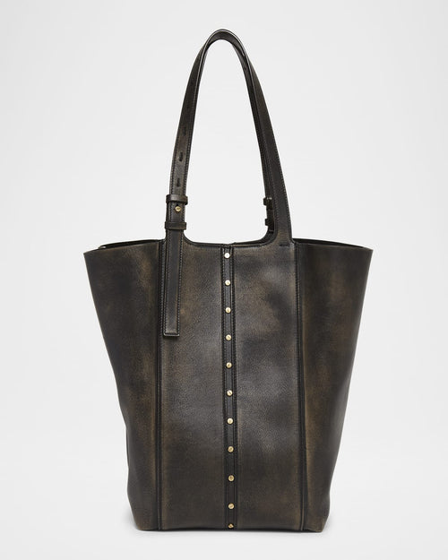 24/7 North-South Distressed Leather Shoulder Bag