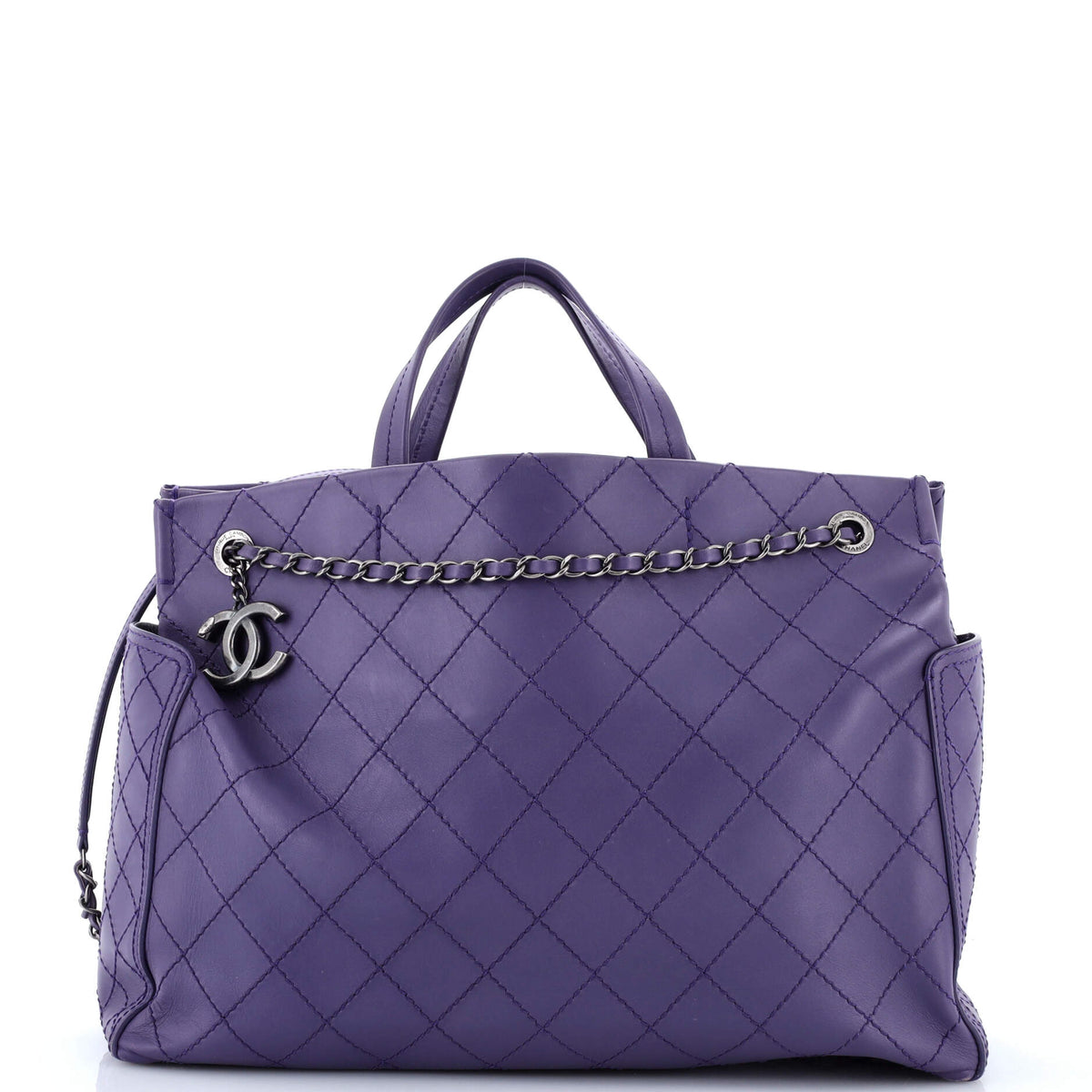 Chanel CHANEL CC Pocket Tote Quilted Calfskin Large
