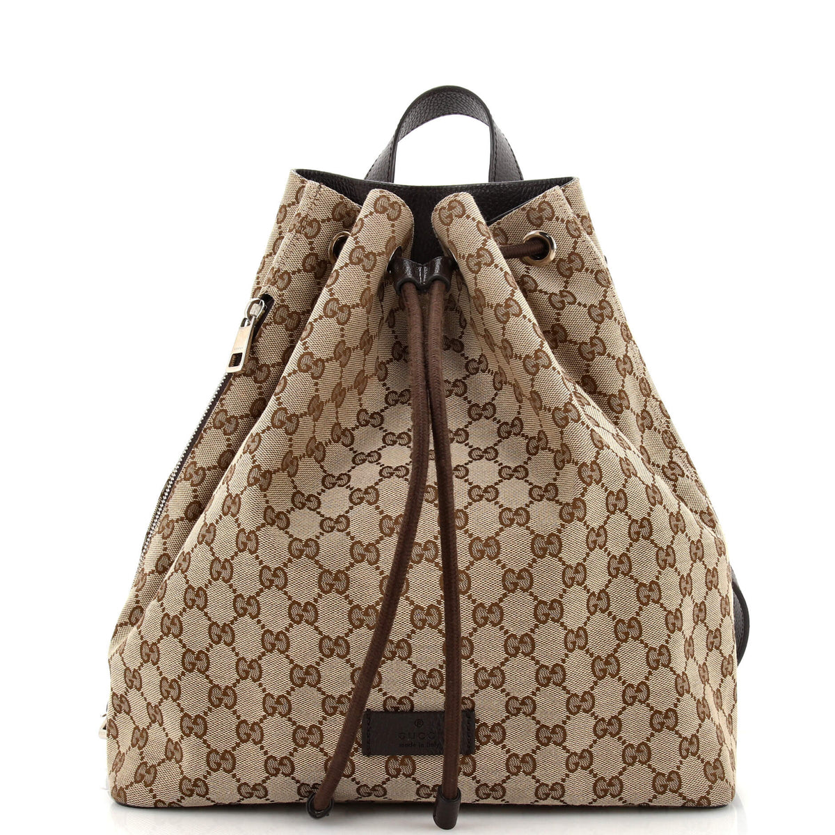 Gucci GUCCI Drawstring Backpack GG Canvas Medium