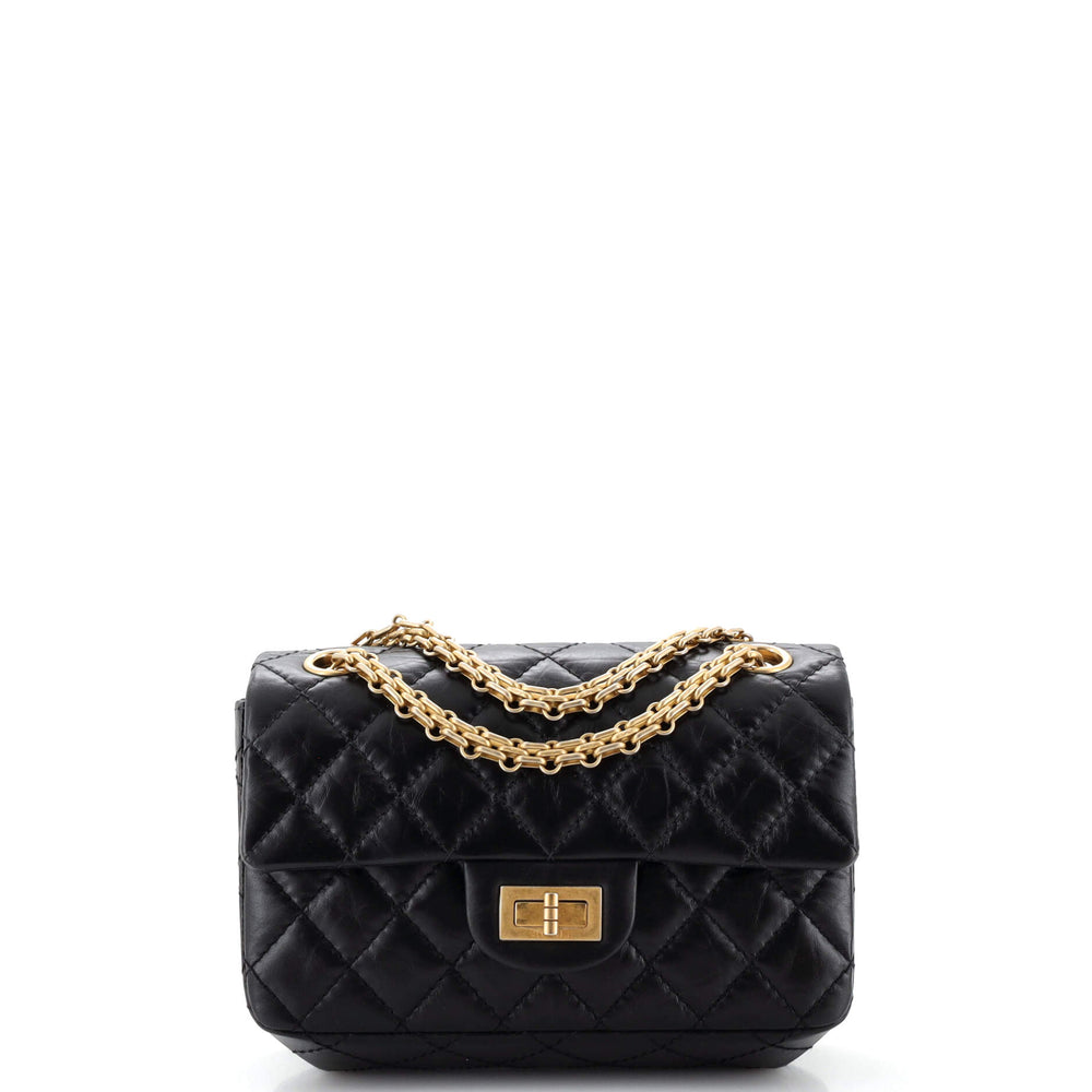 CHANEL Reissue 2.55 Flap Bag Quilted Aged Calfskin Mini