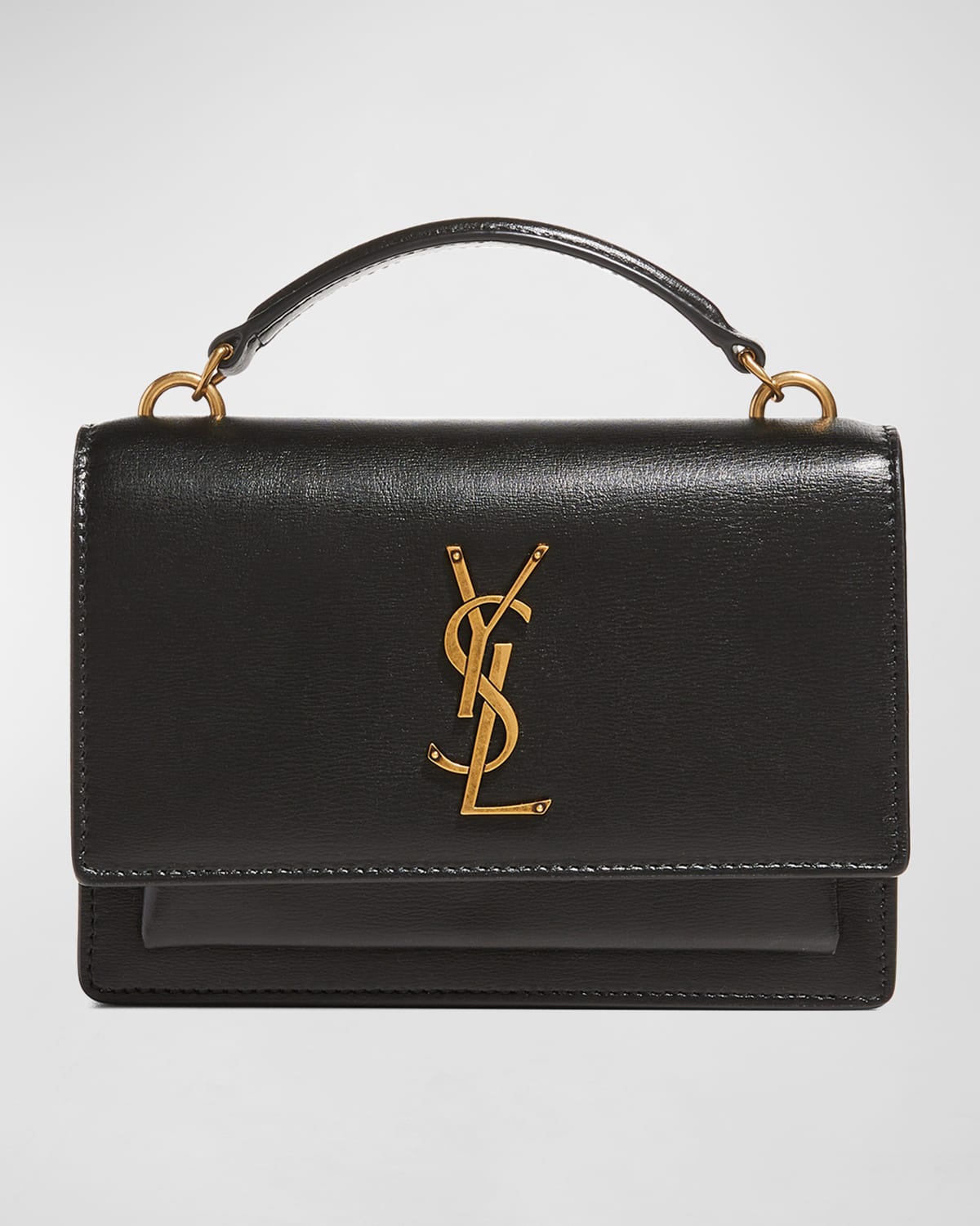 Saint Laurent Sunset Medium YSL Top-Handle Crossbody Bag in Smooth Leather