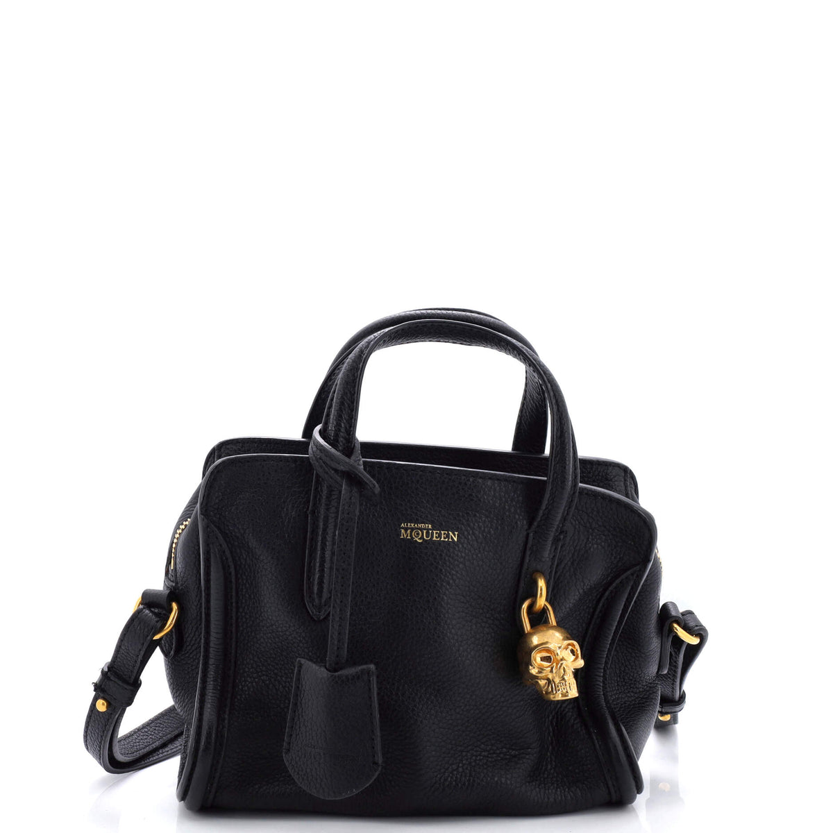 Alexander McQueen Padlock Zip Around Tote Leather Mini