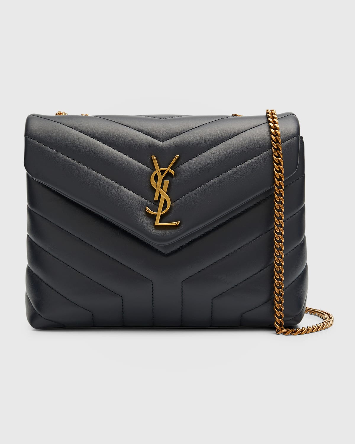 Saint Laurent Loulou Small YSL Shoulder Bag in Quilted Leather