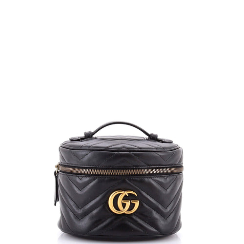 GUCCI GG Marmont Vanity Backpack Matelasse Leather Mini