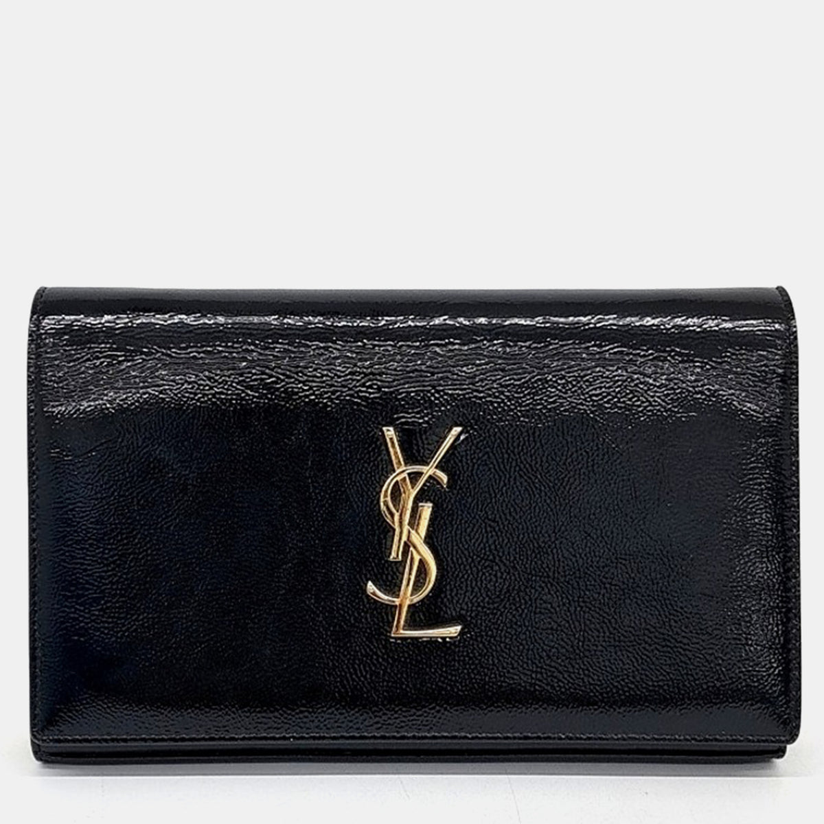 Saint Laurent Paris Saint Laurent Patent Monogram Chain Clutch Bag