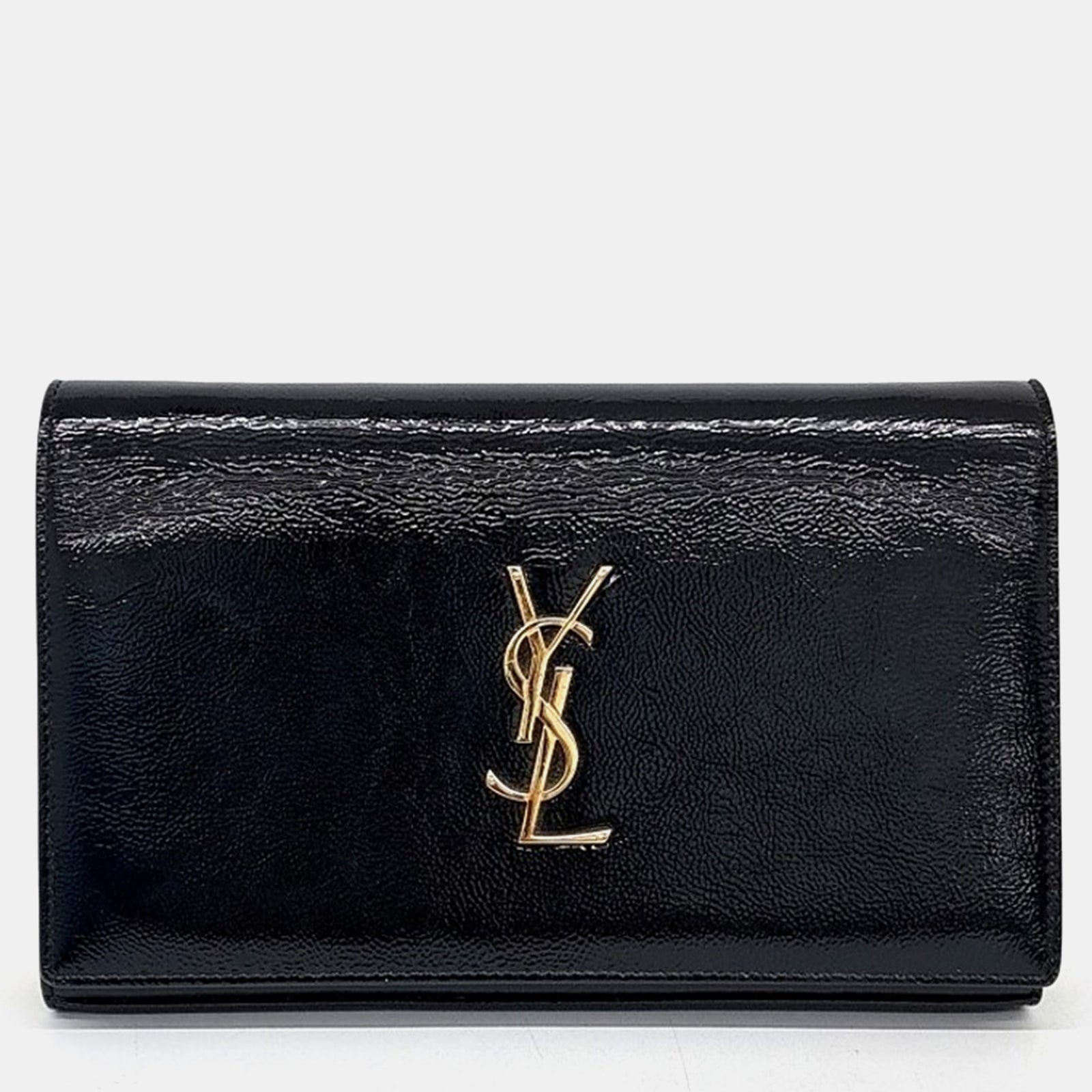 Saint Laurent Paris Saint Laurent Patent Monogram Chain Clutch Bag