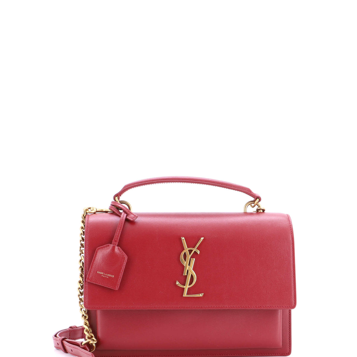 Saint Laurent Sunset Top Handle Shoulder Bag Leather Medium