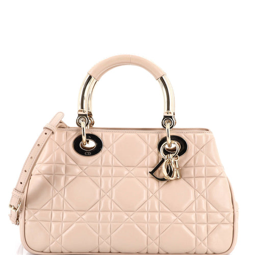 Lady 95.22 Bag Cannage Embossed Leather Medium