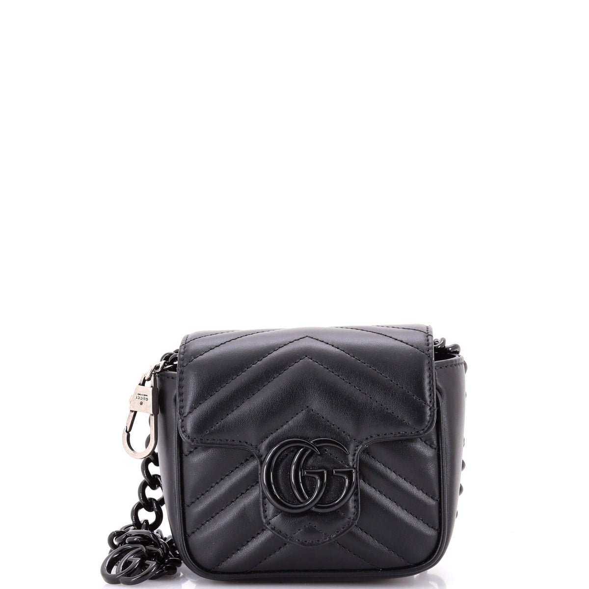 Gucci GUCCI GG Marmont Flap Belt Bag Matelasse Leather Mini