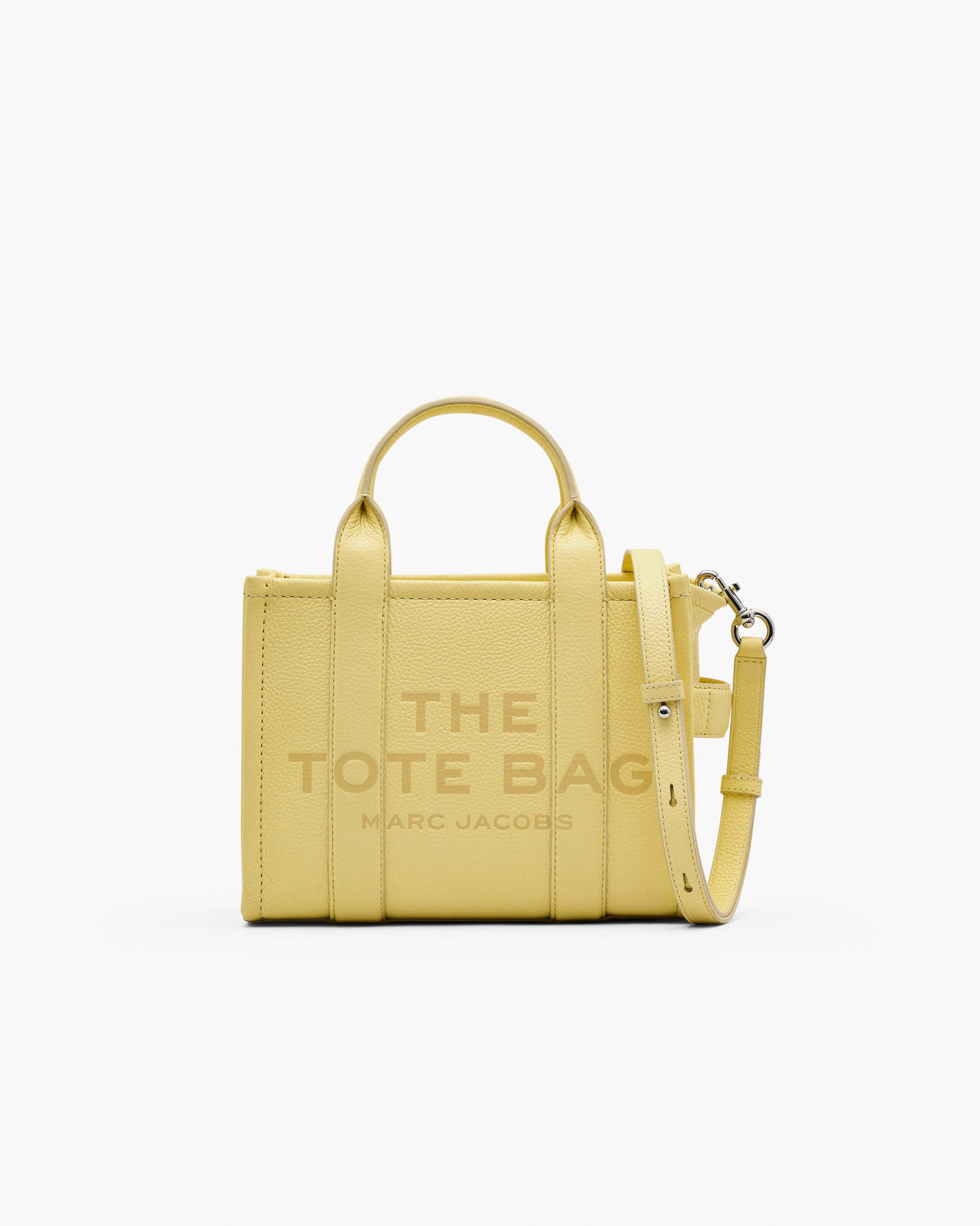 Marc Jacobs Marc Jacobs The Leather Small Tote Bag in Custard