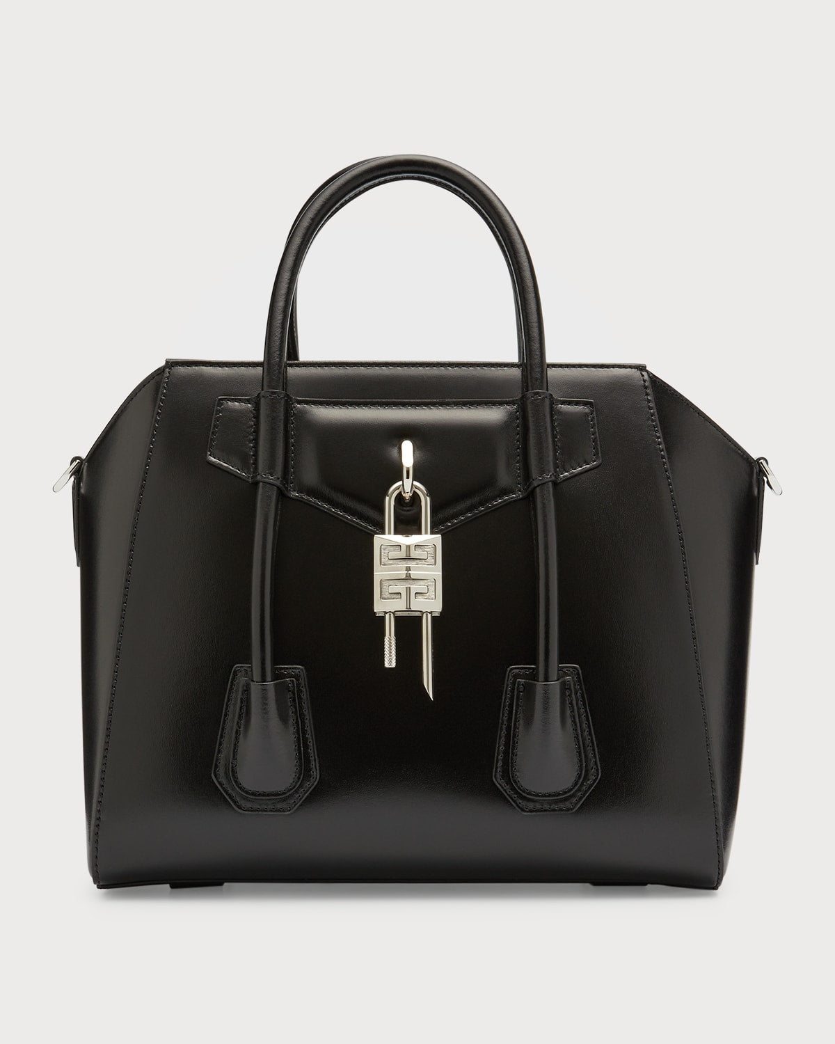 Givenchy Petit sac à main à poignée supérieure Antigona Lock en cuir box