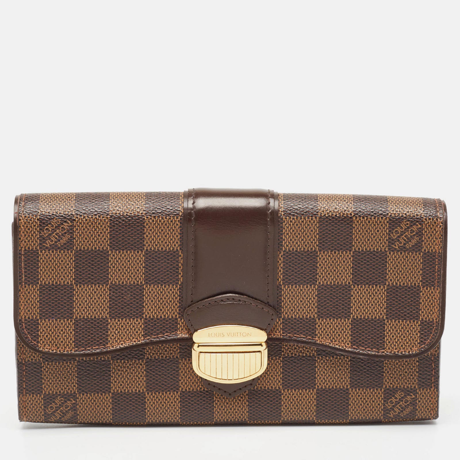 Louis Vuitton Damier Ebene Canvas Sistina Wallet